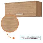 Armário Aéreo De Cozinha 100%mdf 80cm Geladeira 1 Porta Bascu