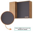 Armário Aéreo De Cozinha 100%mdf 94x52cm De Canto 1 Porta 2 N