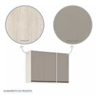 Armário Aéreo De Cozinha 120 Cm 3 Portas 5 Prateleiras Linea