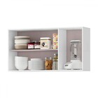 Armário Aéreo De Cozinha 120 Cm Gloria 3 Portas Branco Neve -