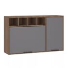 Armário Aéreo De Cozinha 120cm 2 Portas Com Nichos Aspen Luci