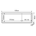 Armário Aéreo De Cozinha 120cm 3 Portas Classic Chocolate/off