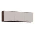 Armário Aéreo De Cozinha 120cm 3 Portas Classic Chocolate/off