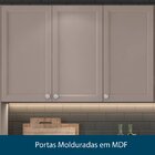 Armário Aéreo De Cozinha 120cm 3 Portas Unna  Fumê