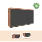 Armário Aéreo De Cozinha 120cm Com 3 Portas 100% Mdf Madri Ca