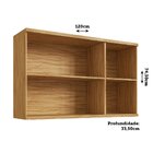 Armário Aéreo De Cozinha 120cm Com 3 Portas 100% Mdf Noruega