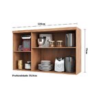 Armário Aéreo De Cozinha 120cm Com 3 Portas E Vidro Reflecta