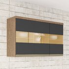 Armário Aéreo De Cozinha 120cm Com 3 Portas E Vidro Reflecta