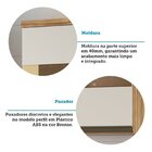 Armário Aéreo De Cozinha 120cm Com 3 Portas E Vidro Reflecta