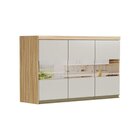 Armário Aéreo De Cozinha 120cm Com 3 Portas E Vidro Reflecta