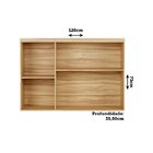 Armário Aéreo De Cozinha 120cm Com 3 Portas E Vidro Reflecta