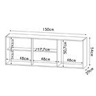 Armário Aéreo De Cozinha 150cm 3 Portas Argélia Castanho/pret