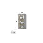 Armário Aéreo De Cozinha 1 Porta Americana Cinza