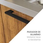 Armário Aéreo De Cozinha 1 Porta De Vidro Menu Kitchen Canelo