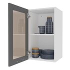 Armário Aéreo De Cozinha 1 Porta Em Vidro Reflecta Menu Kitch