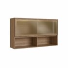 Armário Aéreo De Cozinha 1 Porta Vidro Reflecta 2 Nichos Modu