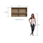 Armário Aéreo De Cozinha 1 Porta Vidro Reflecta 2 Nichos Modu