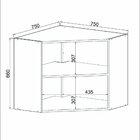 Armário Aéreo De Cozinha 2 Portas 75x75cm Oblíquo Genialflex