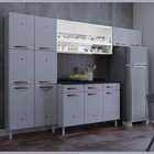 Armário Aéreo De Cozinha 2 Portas De Vidro 1 Nicho Telasul Br