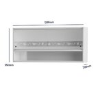 Armário Aéreo De Cozinha 2 Portas De Vidro 1 Nicho Telasul Br