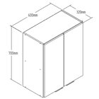 Armário Aéreo De Cozinha 2 Portas Montenegro  Wood