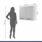 Armário Aéreo De Cozinha 2 Portas Valencia  Branco