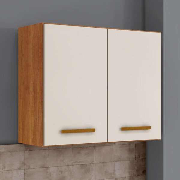 Armario Aéreo De Cozinha 2 Portas Valencia  Nature/off White