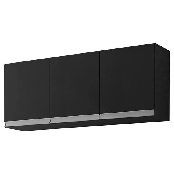 Armário Aéreo De Cozinha 3 Portas 120cm Andréia - Ajl Móveis