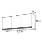 Armário Aéreo De Cozinha 3 Portas 120cm Andréia Castanho/avel