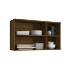 Armário Aéreo De Cozinha 3 Portas 120cm Toronto Noce Oro