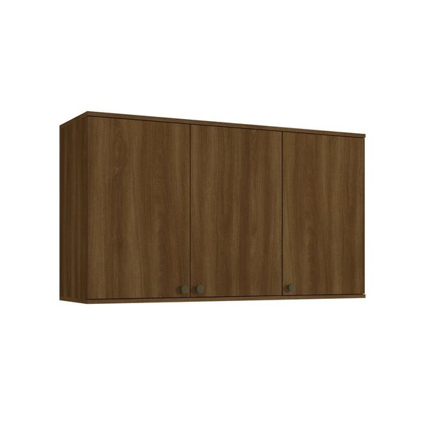 Armário Aéreo De Cozinha 3 Portas 120cm Toronto Noce Oro