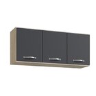 Armário Aéreo De Cozinha 3 Portas 120x38cm Light Irm Crema/gr