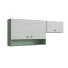 Armário Aéreo De Cozinha 3 Portas Atena  Verde Bellagio/snow