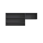 Armario Aereo De Cozinha 3 Portas Atenas  Grafite/snow