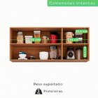 Armário Aéreo De Cozinha 3 Portas Bella Cinamomo/off White