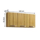 Armário Aéreo De Cozinha 3 Portas Bella Salletô Carvalho