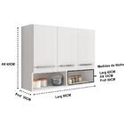 Armario Aereo De Cozinha 3 Portas Bolivia Branco Brienza