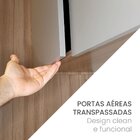 Armário Aéreo De Cozinha 3 Portas Campanele 120cm Amêndoa/cin