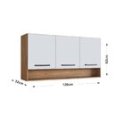 Armário Aéreo De Cozinha 3 Portas E Nicho Giovanna Freijó/bra