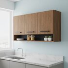 Armário Aéreo De Cozinha 3 Portas E Nicho Giovanna Freijó/pre