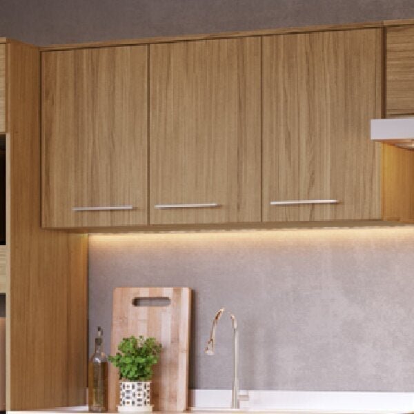 Armário Aéreo De Cozinha 3 Portas Gaia  Móveis Naturalle