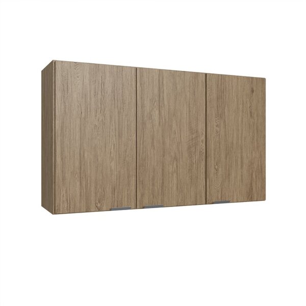 Armário Aéreo De Cozinha 3 Portas Montenegro  Wood
