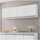 Armário Aéreo De Cozinha 4 Portas 160cm Andréia Branco - Ajl
