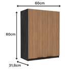 Armário Aéreo De Cozinha 60cm 2 Portas New York Móvel Na Caix