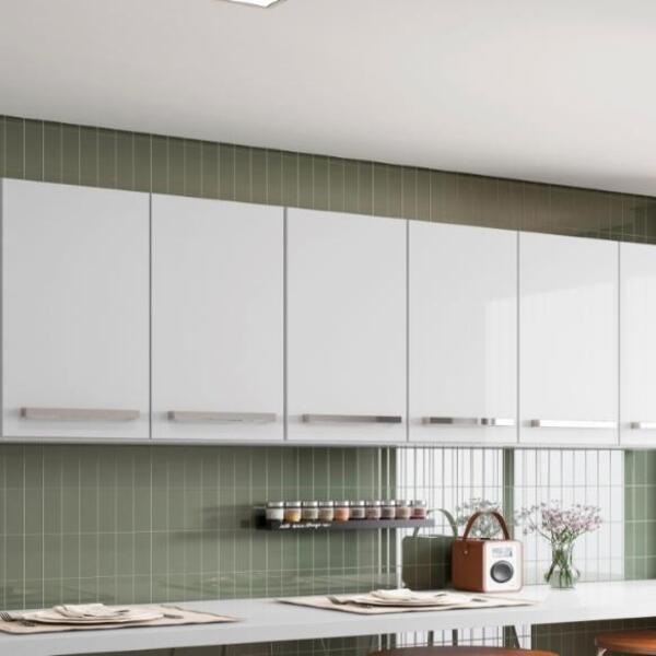 Armario Aereo De Cozinha 6 Portas  Maldivas Branco Brienza Mo