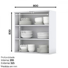 Armário Aéreo De Cozinha 80 Cm 2 Portas Com Vidro Amy Casa 812