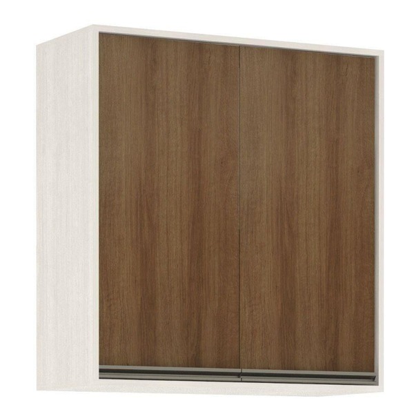 Armário Aéreo De Cozinha 80 Cm 2 Portas De Abrir 2 Prateleira