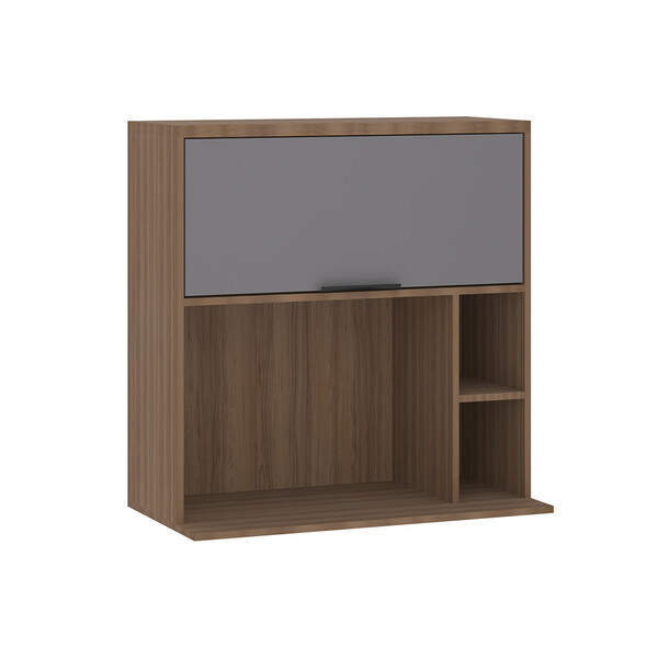 Armário Aéreo De Cozinha 80cm 1 Porta Basculante Com Espaço P