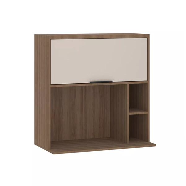 Armário Aéreo De Cozinha 80cm 1 Porta Basculante Com Espaço P