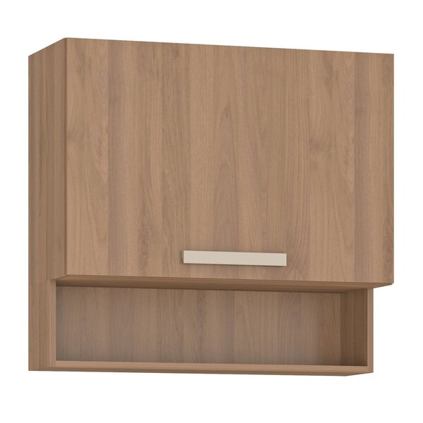 Armário Aéreo De Cozinha 80cm 1 Porta Basculante E Nicho Infe